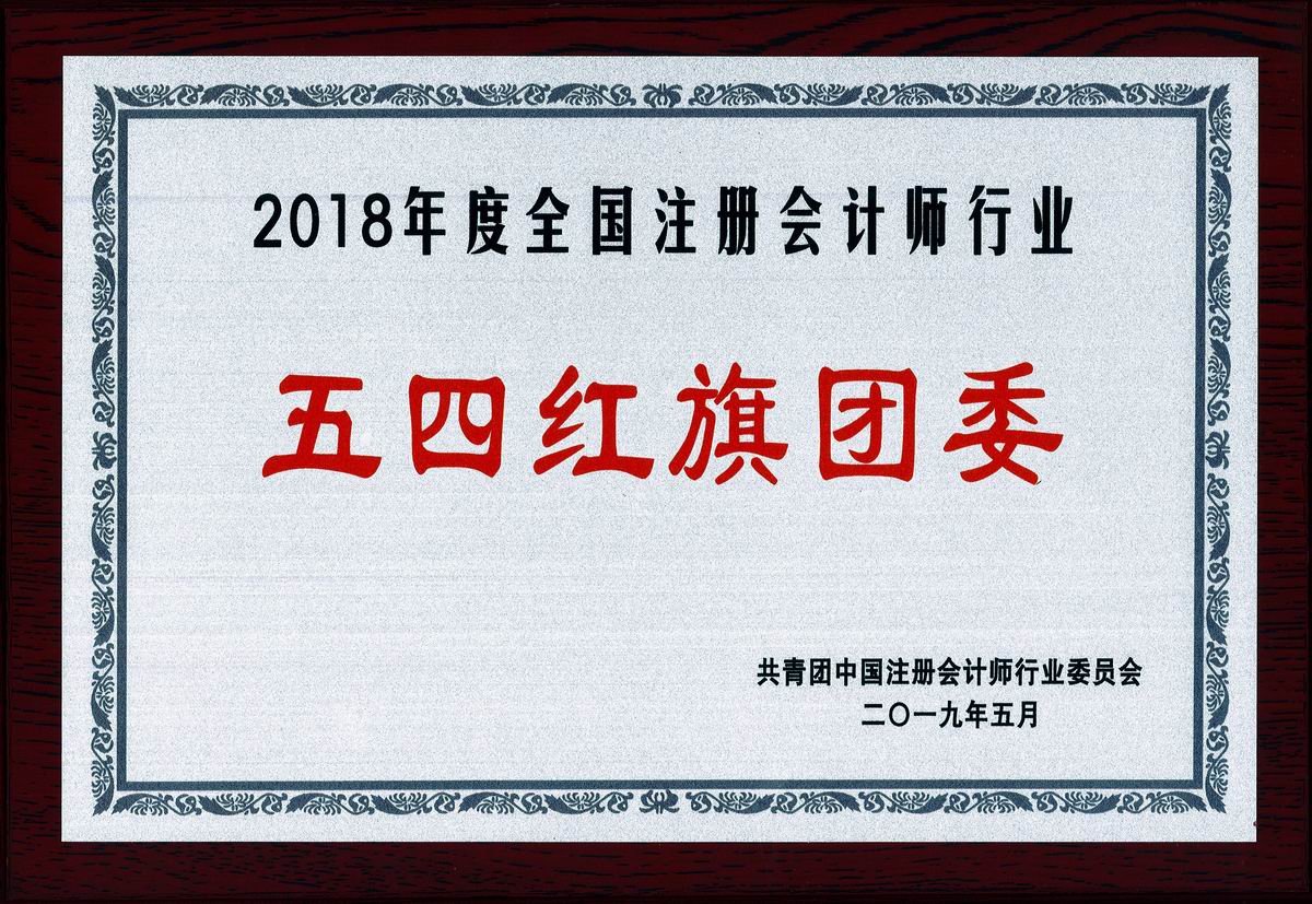 2018年度全國(guó)注冊(cè)會(huì)計(jì)師行業(yè)“五四紅旗團(tuán)委”